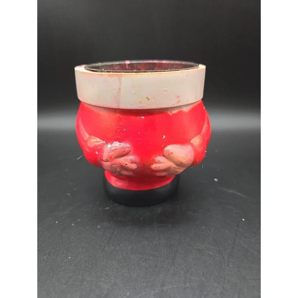 Vintage Chubby Santa Pillar Candle Holder Hong Kong